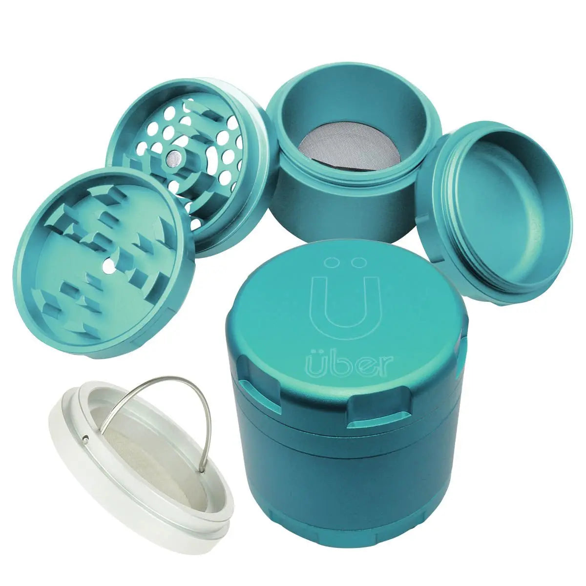 Uber 4.2 Grinder 4pc 2.5' 63mm CNC Matte - Smoke empire