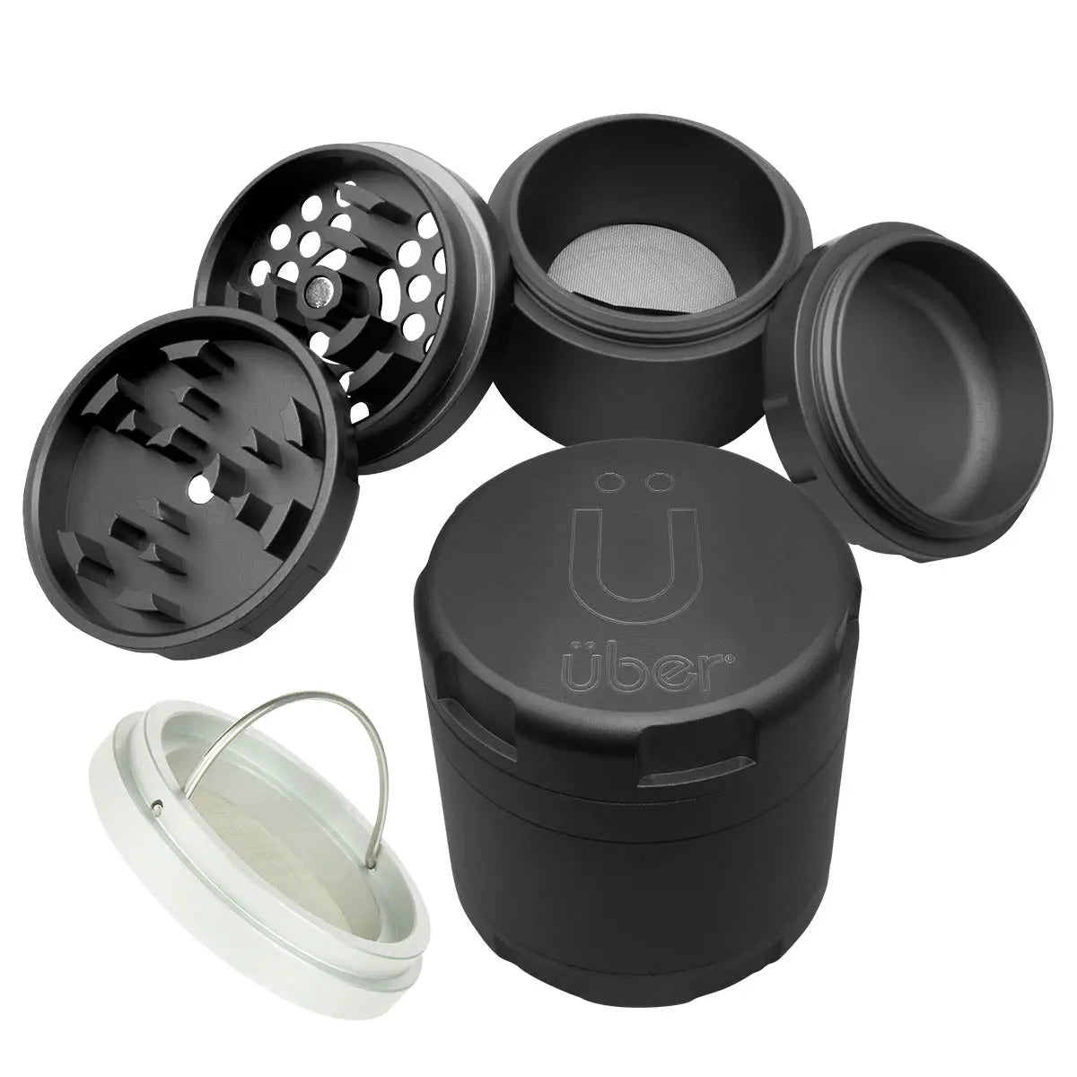 Uber 4.2 Grinder 4pc 2.5' 63mm CNC Matte - Smoke empire