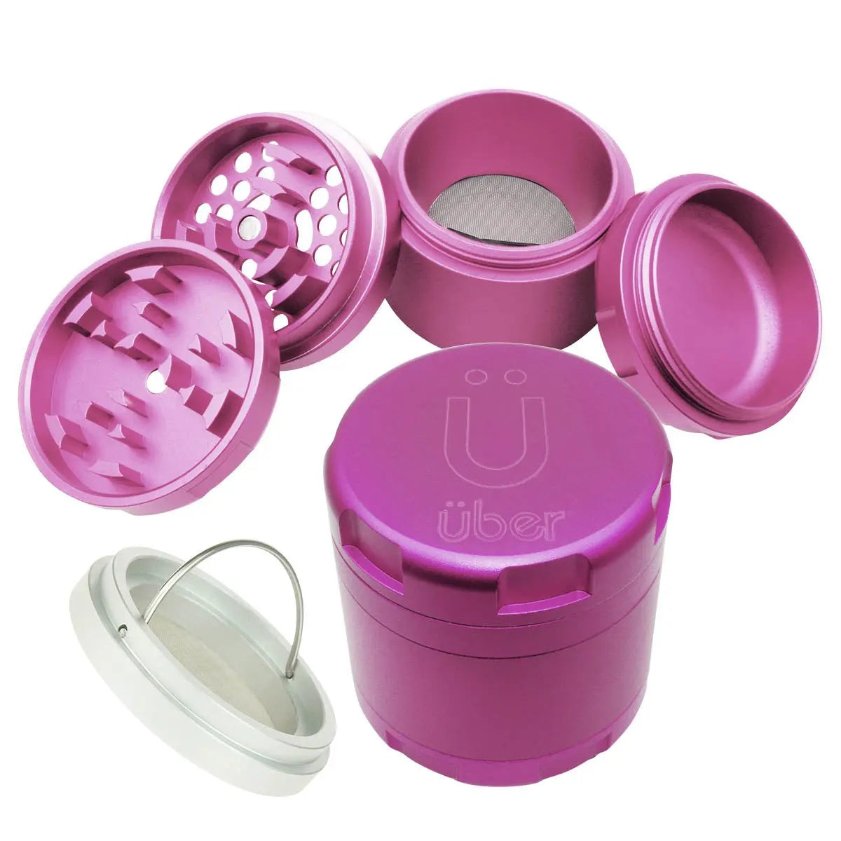 Uber 4.2 Grinder 4pc 2.5' 63mm CNC Matte - Smoke empire