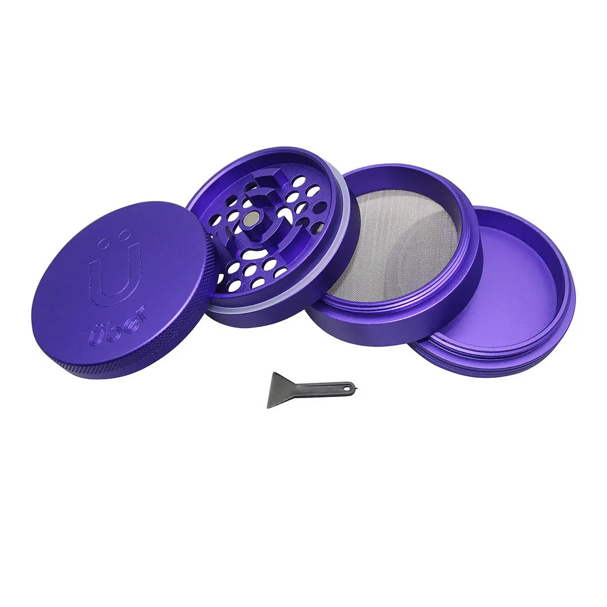 Uber 5.0 Grinder 4pc 2.5' 63mm CNC - Matte - Smoke empire