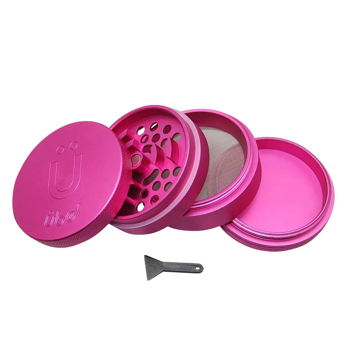 Uber 5.0 Grinder 4pc 2.5' 63mm CNC - Matte - Smoke empire