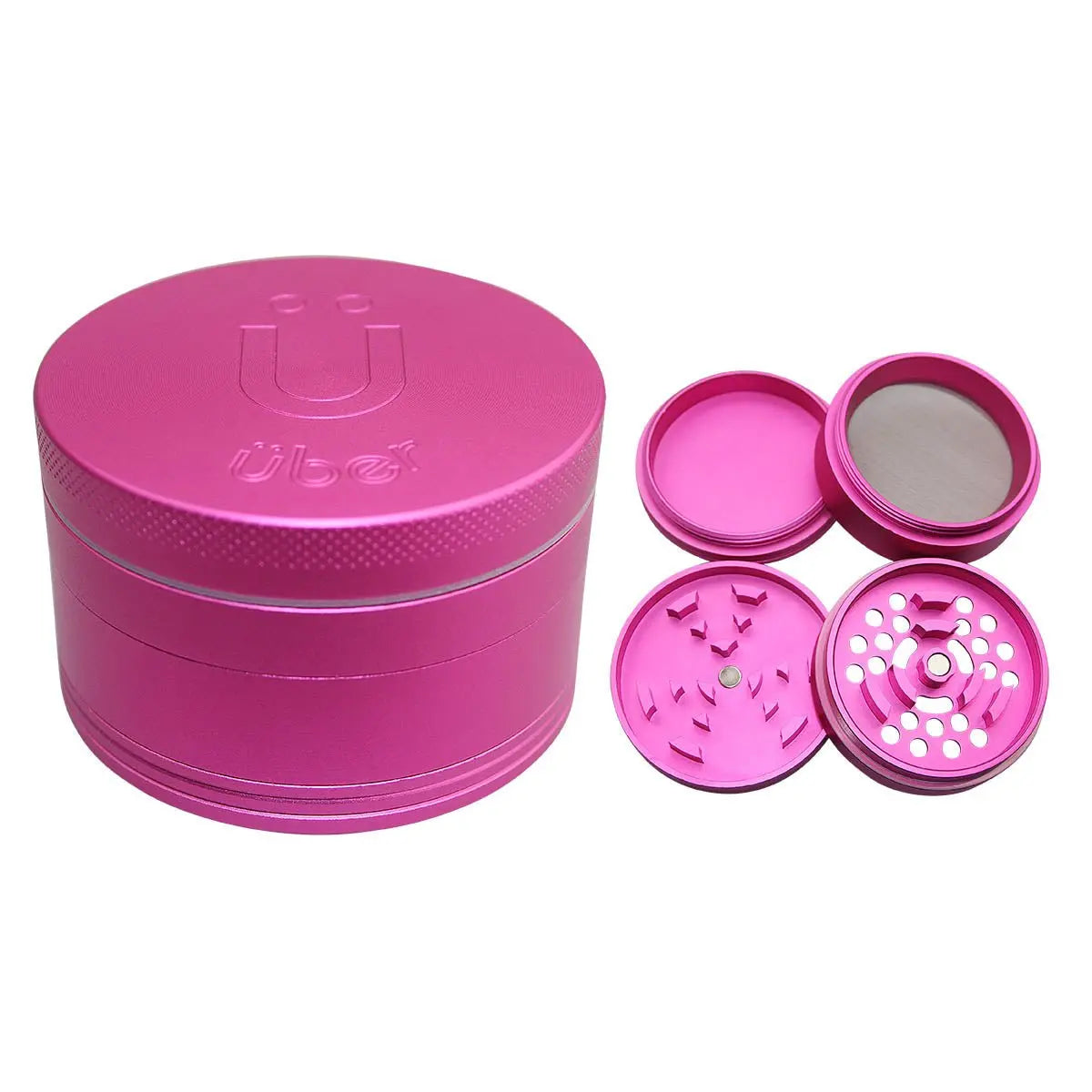 Uber 5.0 Grinder 4pc 2.5' 63mm CNC - Matte - Smoke empire