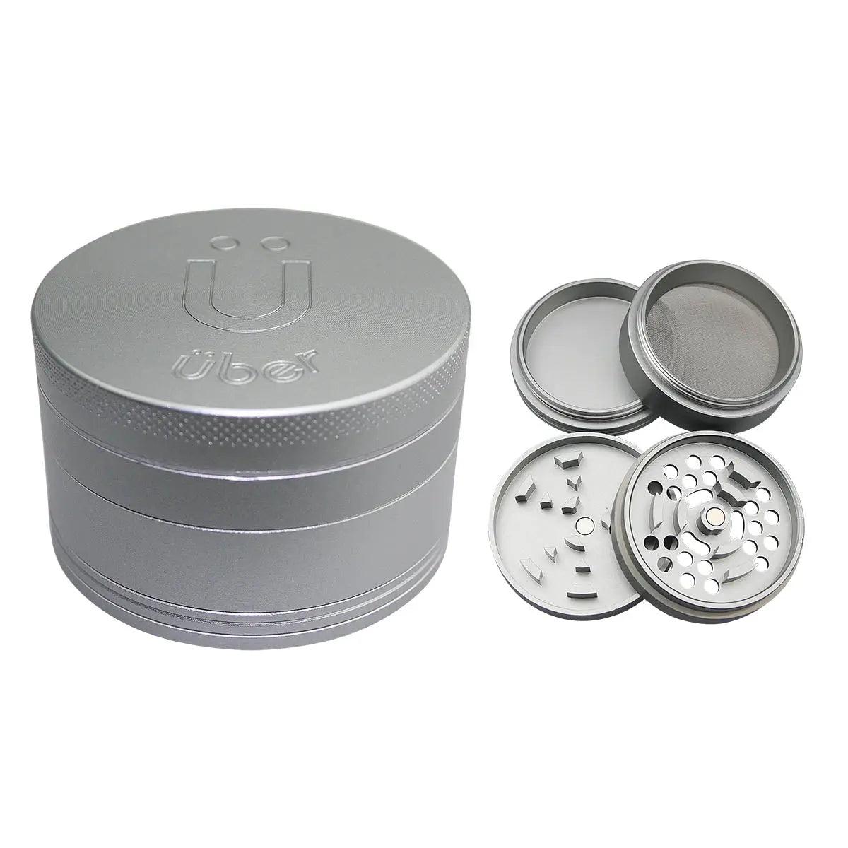 Uber 5.0 Grinder 4pc 2.5' 63mm CNC - Matte - Smoke empire