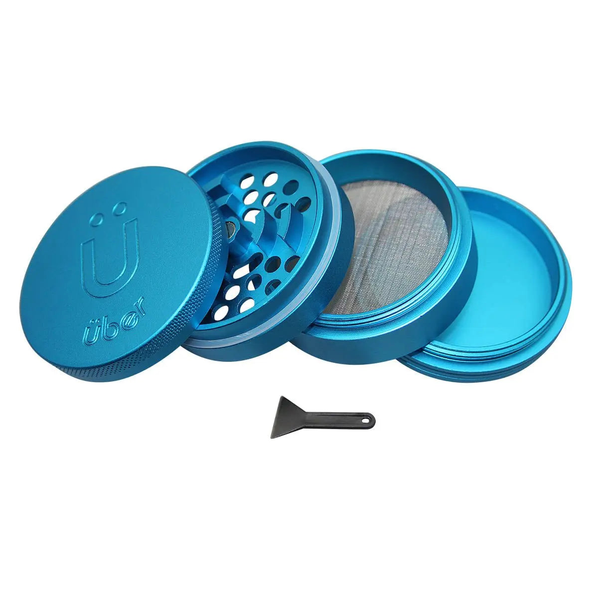 Uber 5.0 Grinder 4pc 2.5' 63mm CNC - Matte - Smoke empire