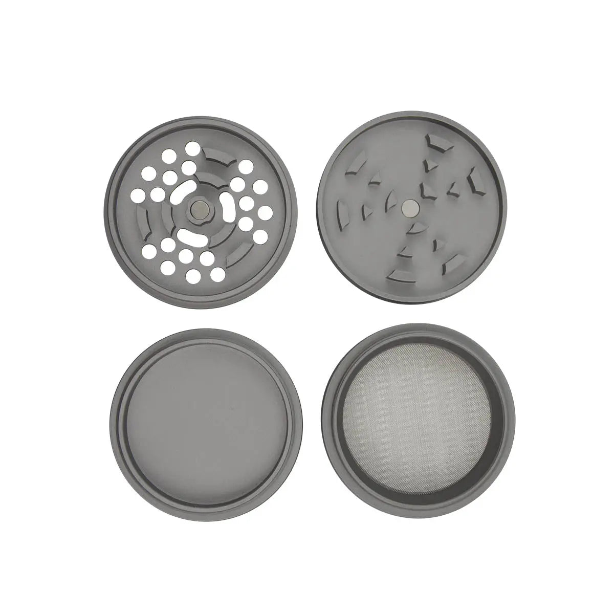 Uber 5.0 Non Stick Grinder 4pc 2.5' 63mm CNC - Matte - Smoke empire