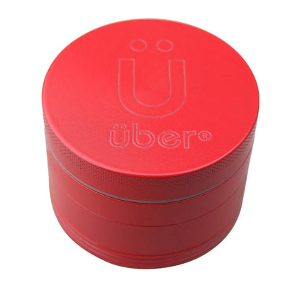 Uber 5.0 Non Stick Grinder 4pc 2.5' 63mm CNC - Matte - Smoke empire
