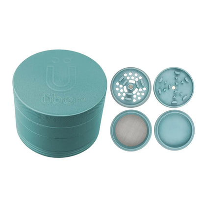 Uber 5.0 Non Stick Grinder 4pc 2.5' 63mm CNC - Matte - Smoke empire