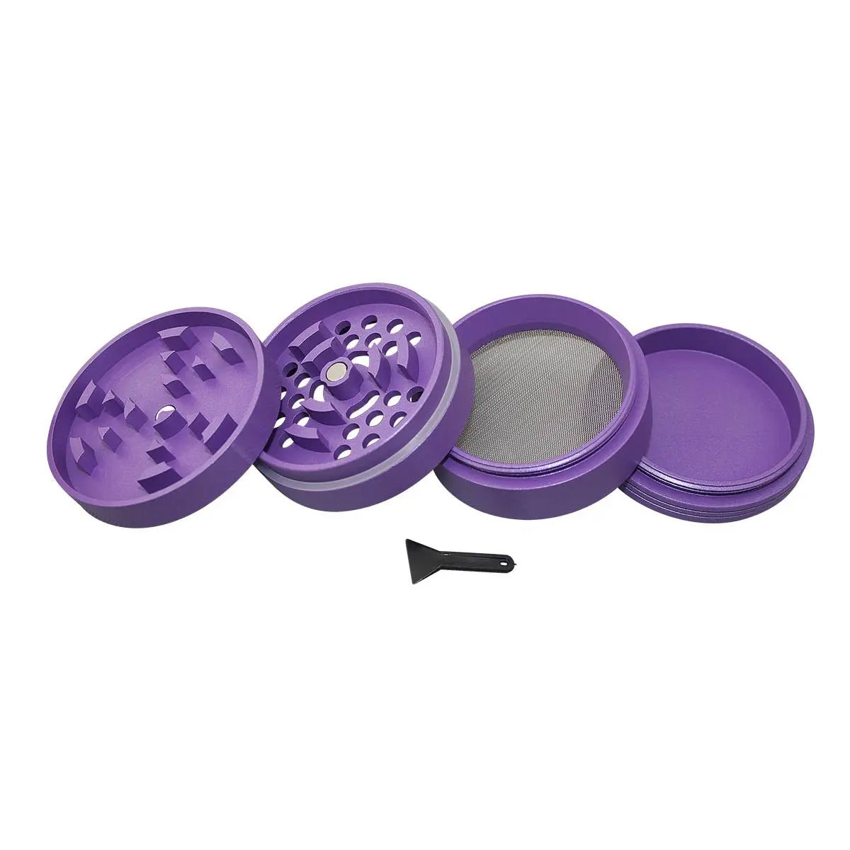 Uber 5.0 Non Stick Grinder 4pc 2.5' 63mm CNC - Matte - Smoke empire