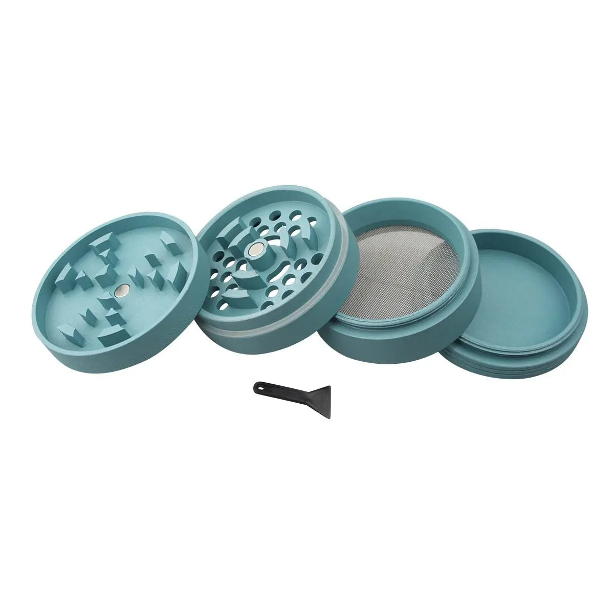 Uber 5.0 Non Stick Grinder 4pc 2.5' 63mm CNC - Matte - Smoke empire