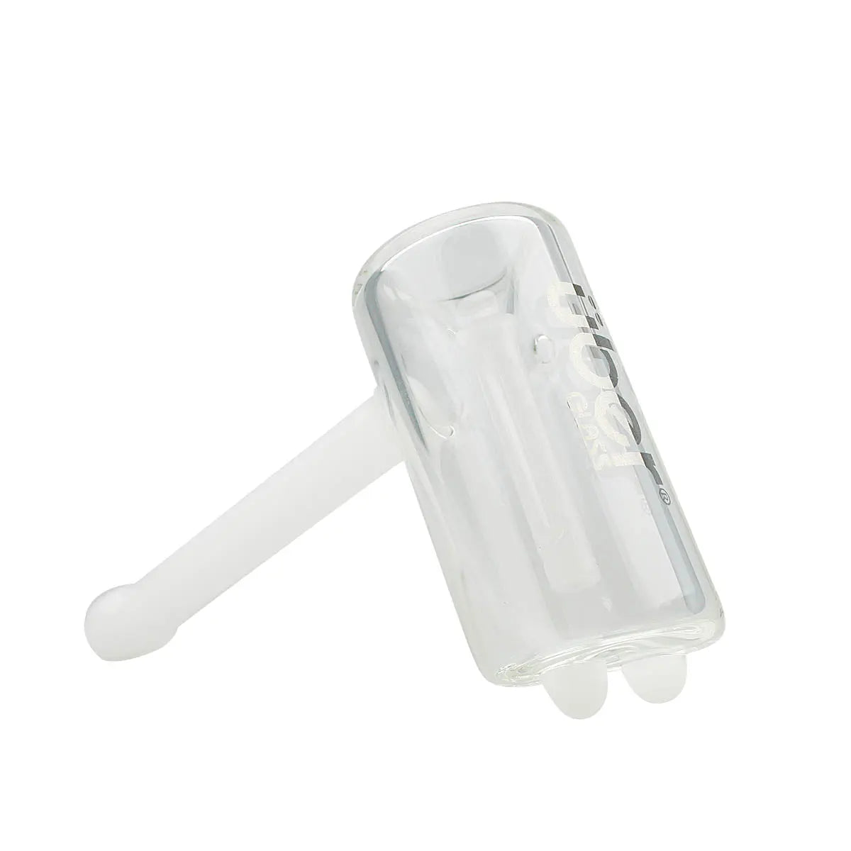 Uber Glass 6" Hammer Bubbler w/ Flat Mouthpiece - Solid Colors - Smoke empire