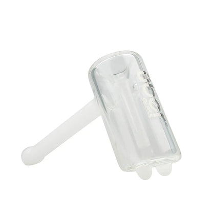 Uber Glass 6" Hammer Bubbler w/ Flat Mouthpiece - Solid Colors - Smoke empire