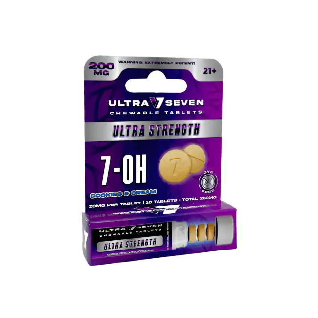 Ultra Seven 10ct 7OH Tabs Ultra Strength Cookies & Cream 20mg Per Tablet - Smoke empire