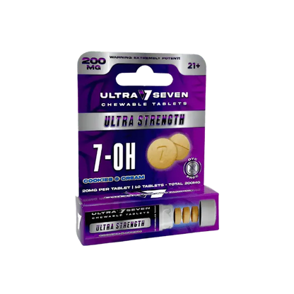Ultra Seven 10ct 7OH Tabs Ultra Strength Cookies & Cream 20mg Per Tablet - Smoke empire
