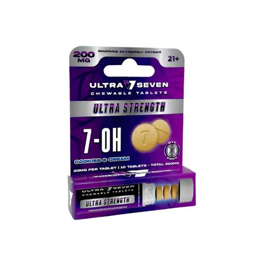 Ultra Seven 10ct 7OH Tabs Ultra Strength Cookies & Cream 20mg Per Tablet - Smoke empire