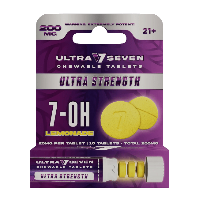 Ultra Seven 10ct 7OH Tabs Ultra Strength Lemonade 20mg Per Tablet - Smoke empire