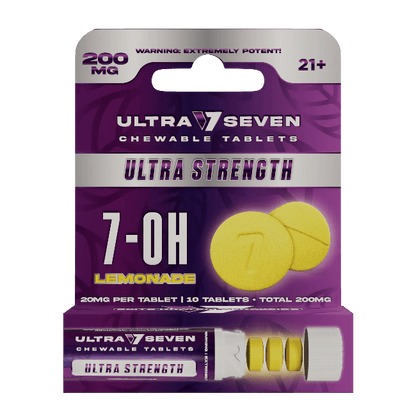 Ultra Seven 10ct 7OH Tabs Ultra Strength Lemonade 20mg Per Tablet - Smoke empire