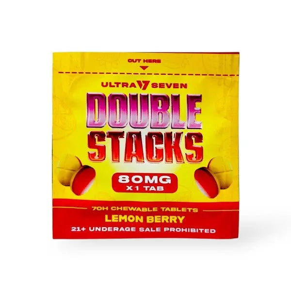 Ultra Seven Double Stacks 1ct 7OH Chewable Tab Lemon Berry 80mg Per Tablets - Smoke empire