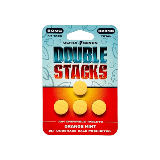 Ultra Seven Double Stacks 4ct 7OH Chewable Tab Orange Mint 80mg Per Tablets - Smoke empire