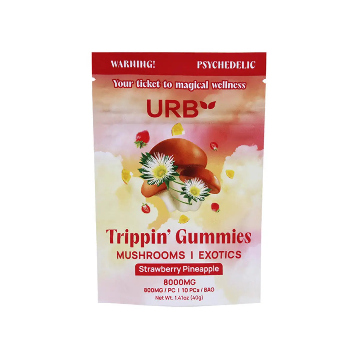 URB Trippin’ Mushroom Gummies 8000mg 10ct - Smoke empire