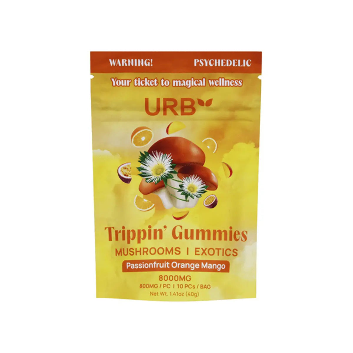 URB Trippin’ Mushroom Gummies 8000mg 10ct - Smoke empire
