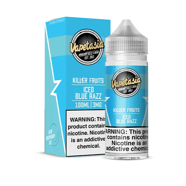 Vapetasia Killer Fruits Iced Blue Razz eJuice - Smoke empire
