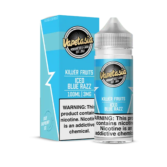 Vapetasia Killer Fruits Iced Blue Razz eJuice - Smoke empire