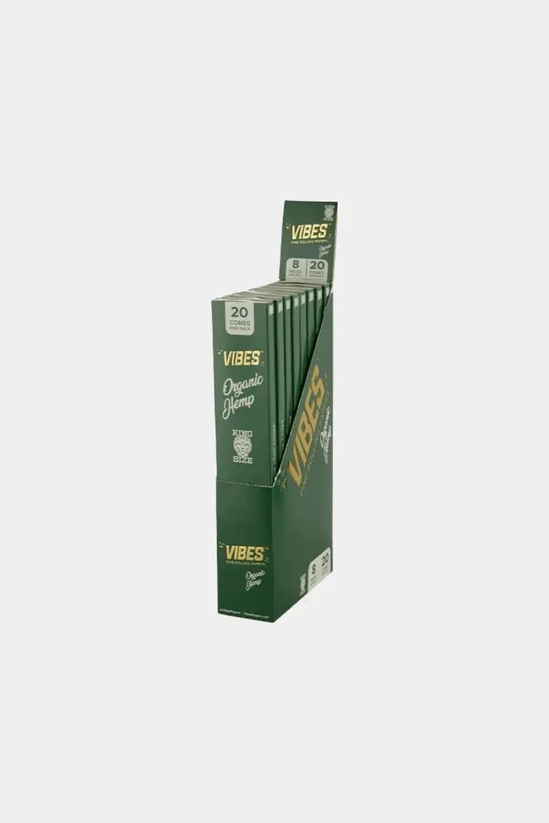 Vibes Cones - King Size - 20 Cones Per Pack - 8 Packs Per Box - Smoke empire