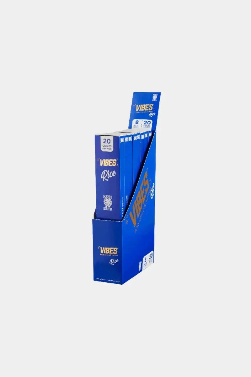 Vibes Cones - King Size - 20 Cones Per Pack - 8 Packs Per Box - Smoke empire