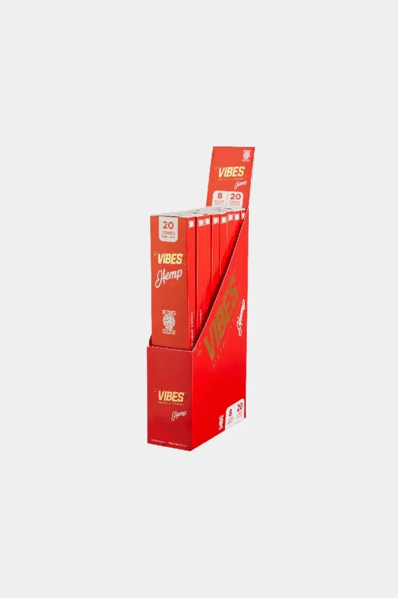 Vibes Cones - King Size - 20 Cones Per Pack - 8 Packs Per Box - Smoke empire
