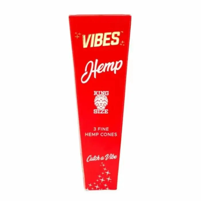 Vibes King Size Pre Rolled Cones - 3 Cones Per Pack - 30 Pack Per Box - Smoke empire