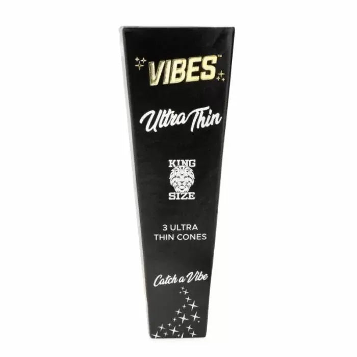 Vibes King Size Pre Rolled Cones - 3 Cones Per Pack - 30 Pack Per Box - Smoke empire