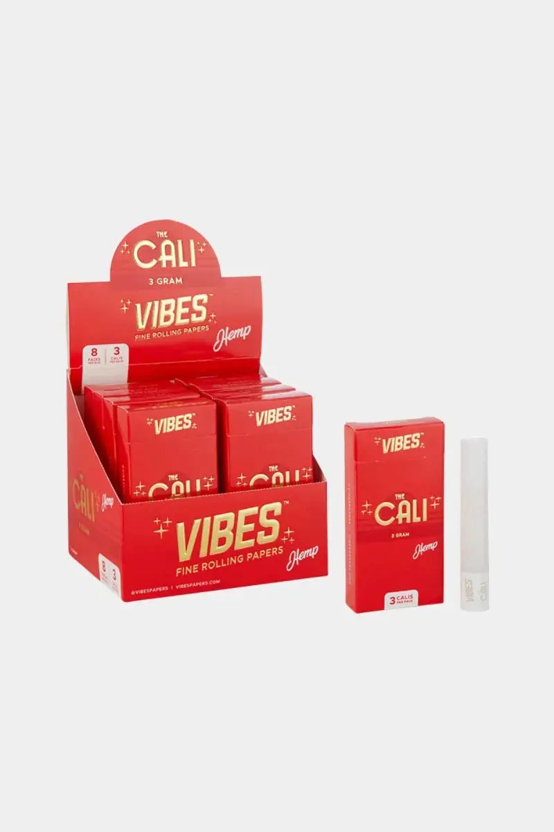 Vibes The Cali 3G Fine Pre-Roll Rolling Papers - 8 Pack Per Box - Smoke empire