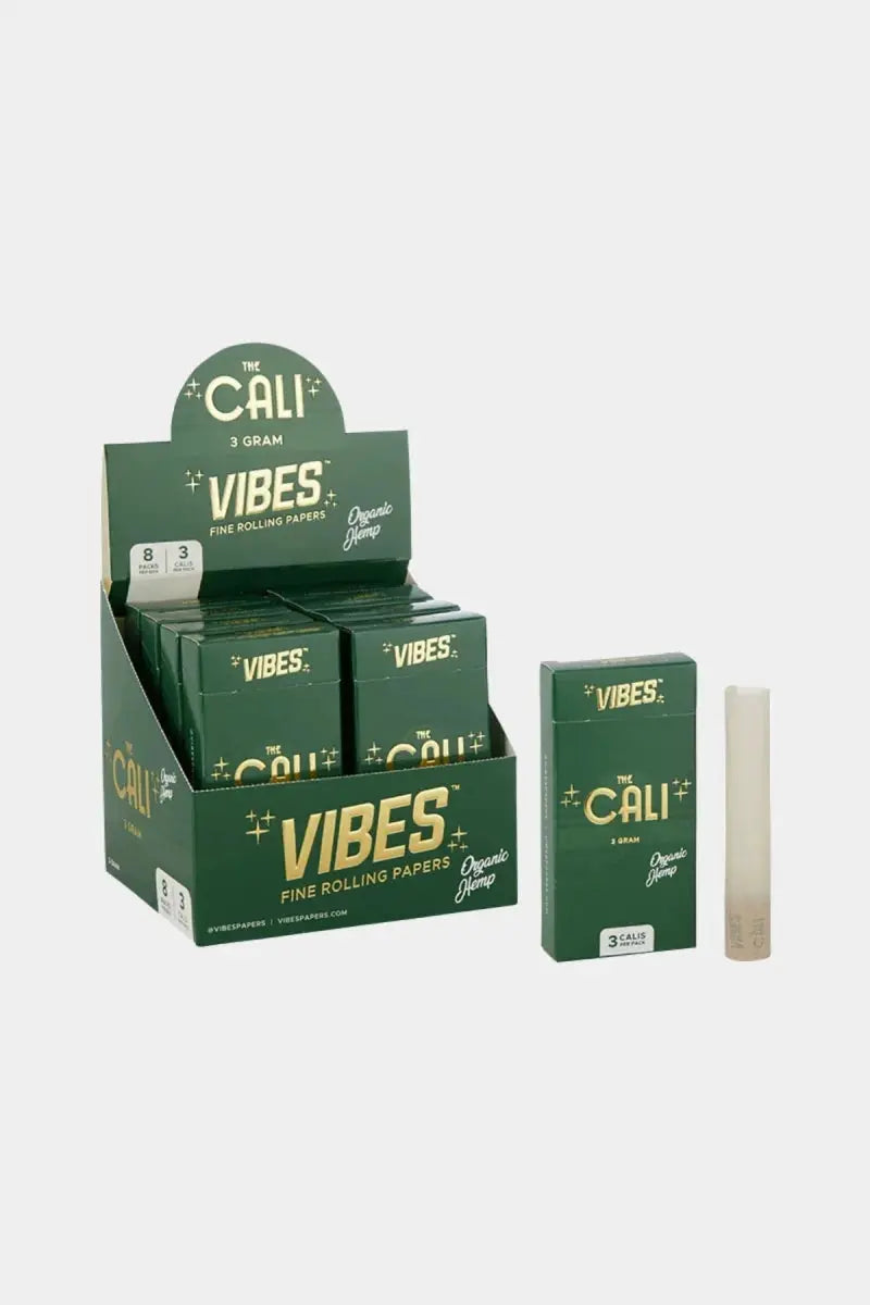 Vibes The Cali 3G Fine Pre-Roll Rolling Papers - 8 Pack Per Box - Smoke empire