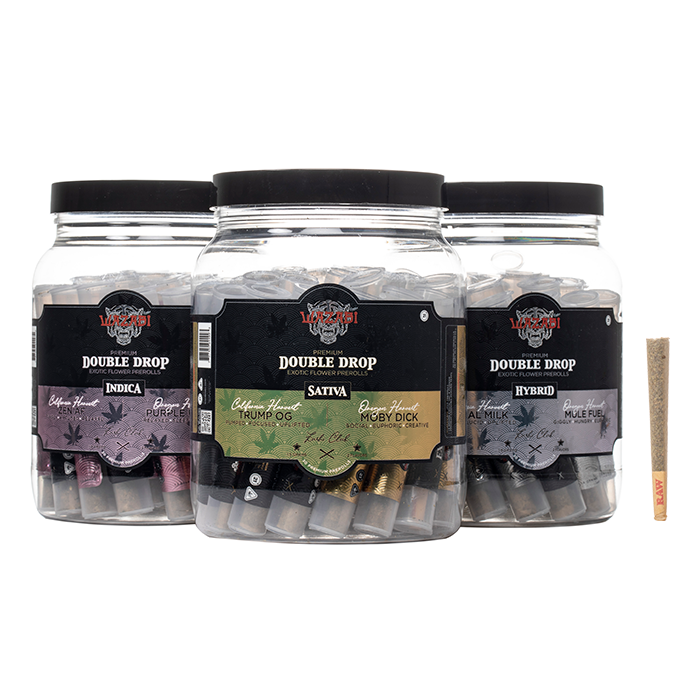 WAZABI Double Drop Cali VS Oregon THCA Prerolls 45G bulk hemp preroll pack