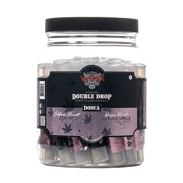 WAZABI Double Drop Cali VS Oregon Prerolls 45G Zen AF Purple Urkle (Indica)
