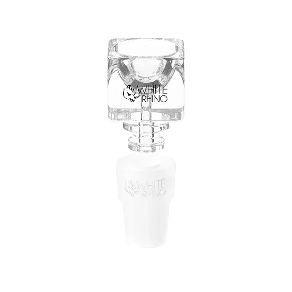White Rhino  14mm/19mm Hybrid Glass Bowl - Cube Bowl - Smoke empire
