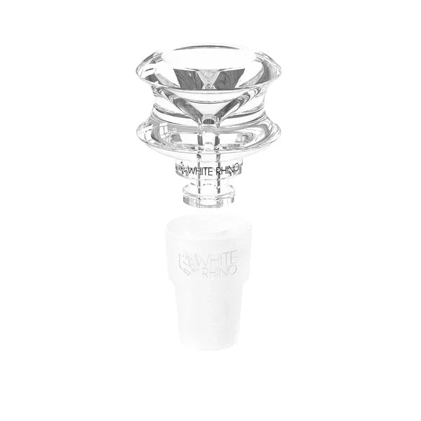 White Rhino  14mm/19mm Hybrid Glass Bowl - Curve Bowl - Smoke empire