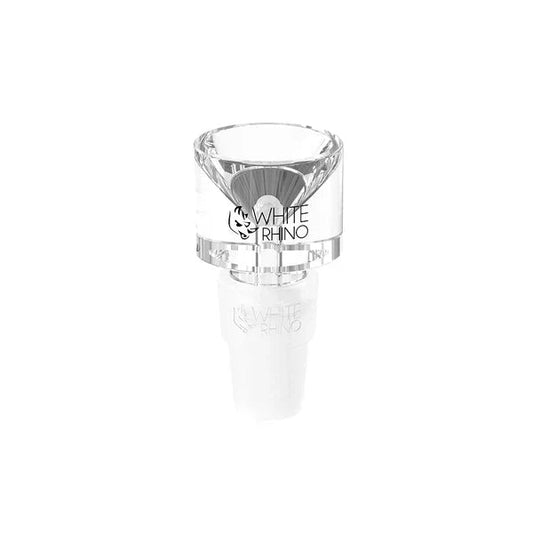 White Rhino  14mm/19mm Hybrid Glass Bowl - Large Cylinder Bowl - Smoke empire