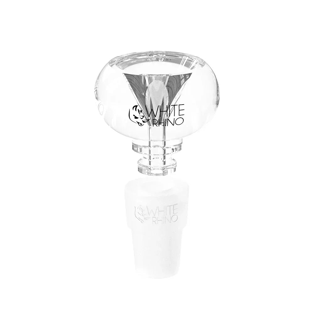 White Rhino  14mm/19mm Hybrid Glass Bowl - Round Bowl - Smoke empire