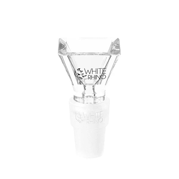 White Rhino  14mm/19mm Hybrid Glass Bowl - Square Bowl - Smoke empire
