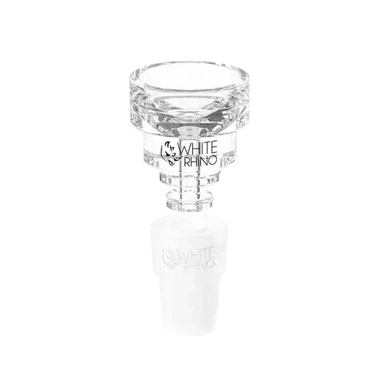 White Rhino  14mm/19mm Hybrid Glass Bowl - Tiered Bowl - Smoke empire