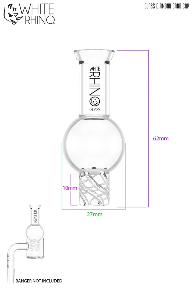 White Rhino Carb Cap - Spinner - Smoke empire