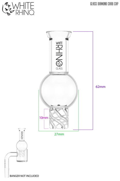 White Rhino Carb Cap - Spinner - Smoke empire