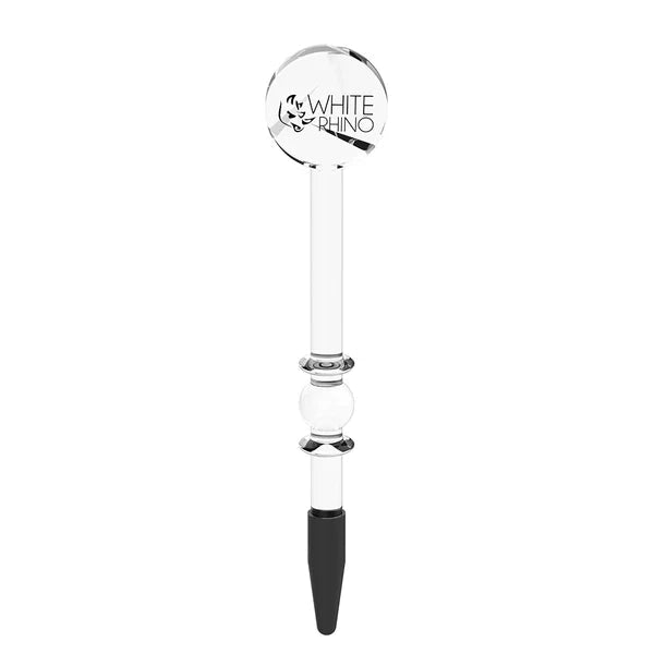 White Rhino Glass Packing Tool With Disc Carb Cap - Smoke empire