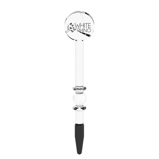 White Rhino Glass Packing Tool With Disc Carb Cap - Smoke empire