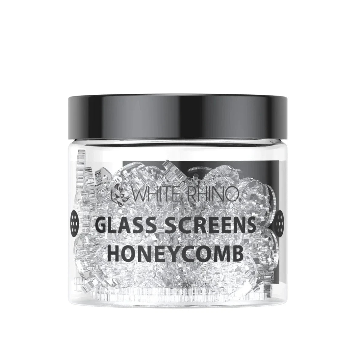 White Rhino Glass Screen Honeycomb (1 Piece) - Smoke empire