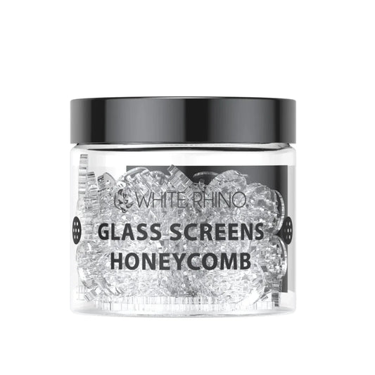 White Rhino Glass Screen Honeycomb (1 Piece) - Smoke empire