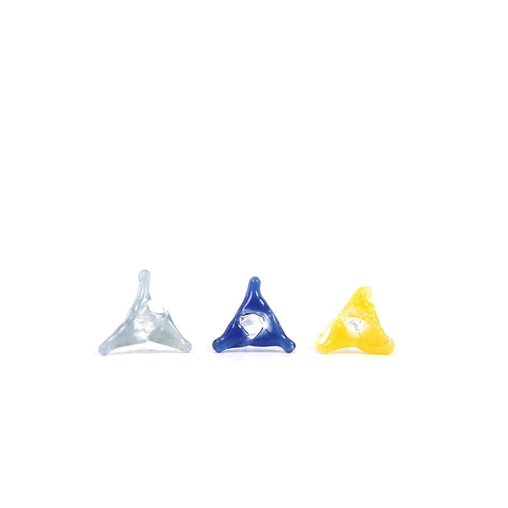 White Rhino Glass Screens - Triangle ( 5 pack mixed colors) - Smoke empire