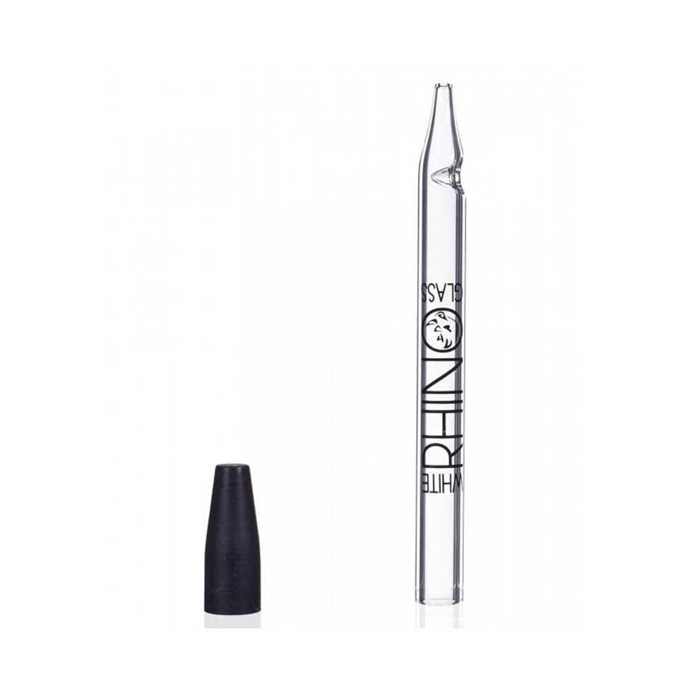 White Rhino Glass Straw Pyrex Nectar Collector - Smoke empire