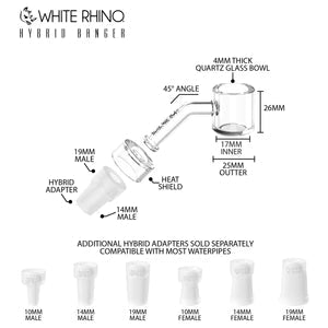 White Rhino Quartz Hybrid Banger - Smoke empire